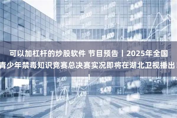 可以加杠杆的炒股软件 节目预告丨2025年全国青少年禁毒知识竞赛总决赛实况即将在湖北卫视播出！